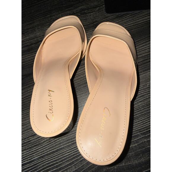 NWOT Circus NY Sam Edelman Hadie Patent Faux Leather Slide On Heels Sz. 8.5 - Picture 5 of 9